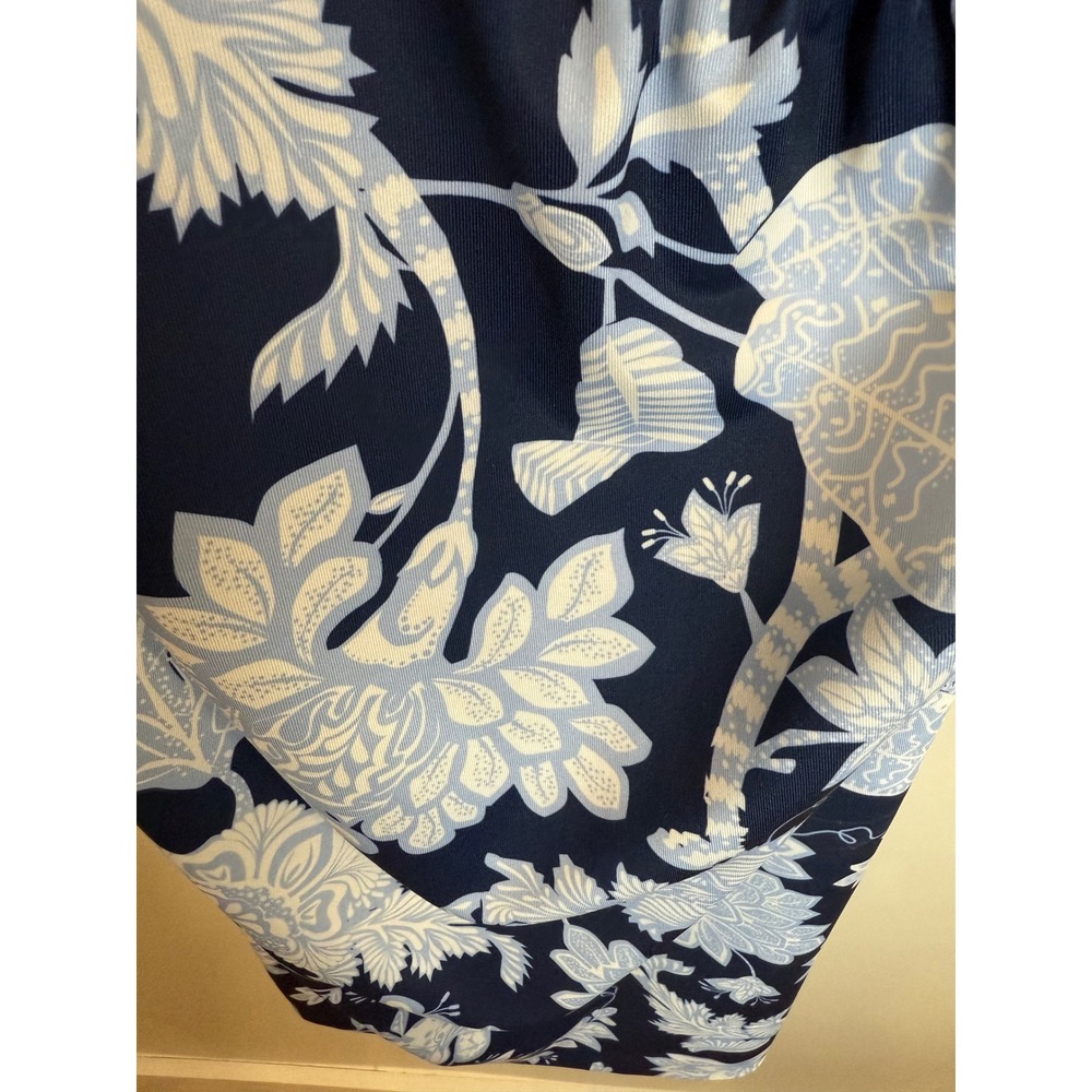 Gretchen Scott Navy Blue Floral Flutter Sleeve V Neck Dress Size‎ S - Picture 3 of 6
